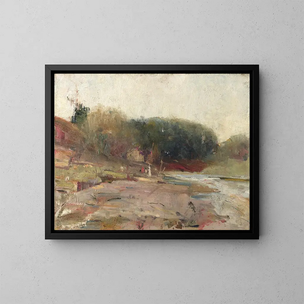 Über den Fluss Yarra bei Heidelberg, Victoria - Charles Conder — gerahmtes Bild an der Wand