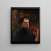 Selbstporträt - Charles Cottet — gerahmtes Bild an der Wand