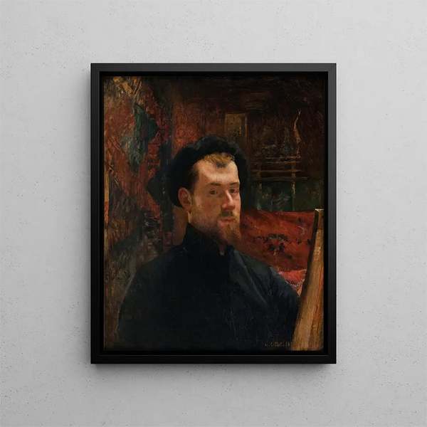 Selbstporträt - Charles Cottet — gerahmtes Bild an der Wand