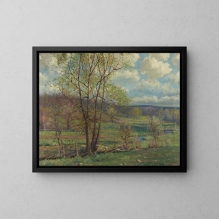 Frühling in Neuengland - Charles Curtis Allen — gerahmtes Bild an der Wand