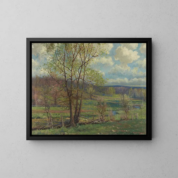 Frühling in Neuengland - Charles Curtis Allen — gerahmtes Bild an der Wand