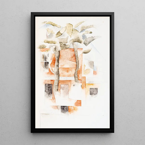 Reproduktion des Gemäldes Häuser der Bermudas gesehen durch die Bäume - Charles Demuth