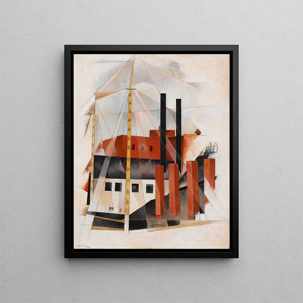 Ferien der Klavierpacker - Charles Demuth — gerahmtes Bild an der Wand
