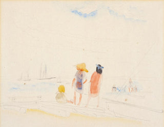 Zwei Frauen und ein Kind am Strand - Charles Demuth — Ansicht des Kunstwerks