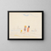 Zwei Frauen und ein Kind am Strand - Charles Demuth — gerahmtes Bild an der Wand