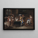 Joueurs de trictrac - Charles Emmanuel Biset — gerahmtes Bild an der Wand