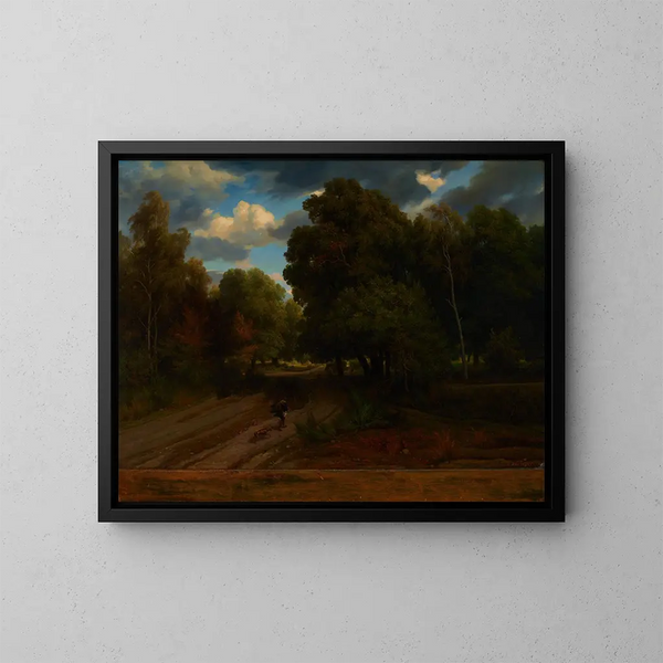Der Knotenpunkt des Adlerhorsts, Fontainebleau-Wald - Charles François Daubigny — gerahmtes Bild an der Wand