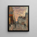 Eine belebte Straße bei Dämmerung - Charles François Pécrus — gerahmtes Bild an der Wand