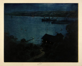 Mondlicht über dem Hudson-Fluss - Charles Frederick William Mielatz — Ansicht des Kunstwerks