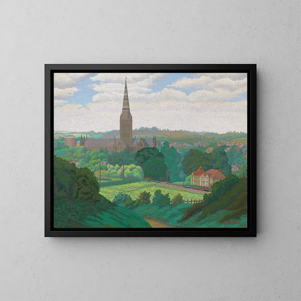 Salisbury - Charles Ginner — gerahmtes Bild an der Wand