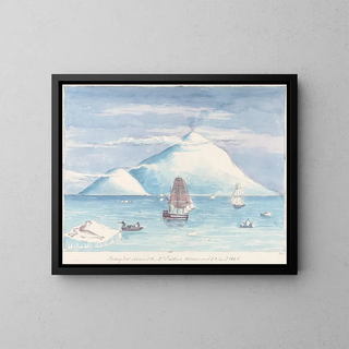 Île Beaufort, mont Érebus - Charles Hamilton Smith — gerahmtes Bild an der Wand