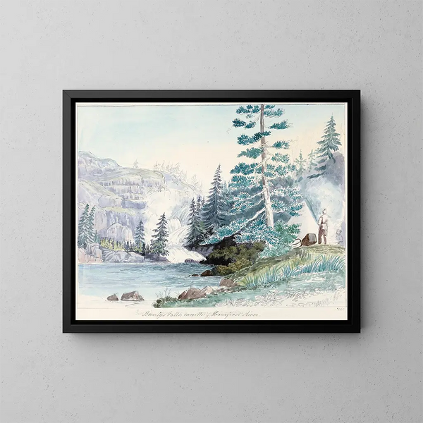 Chutes Beverley an der Mündung des Flusses Hoar Frost - Charles Hamilton Smith — gerahmtes Bild an der Wand
