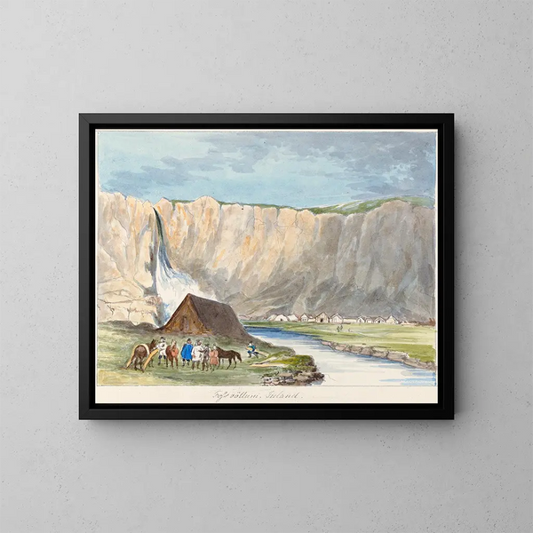 Fossvllum Islande - Charles Hamilton Smith — gerahmtes Bild an der Wand