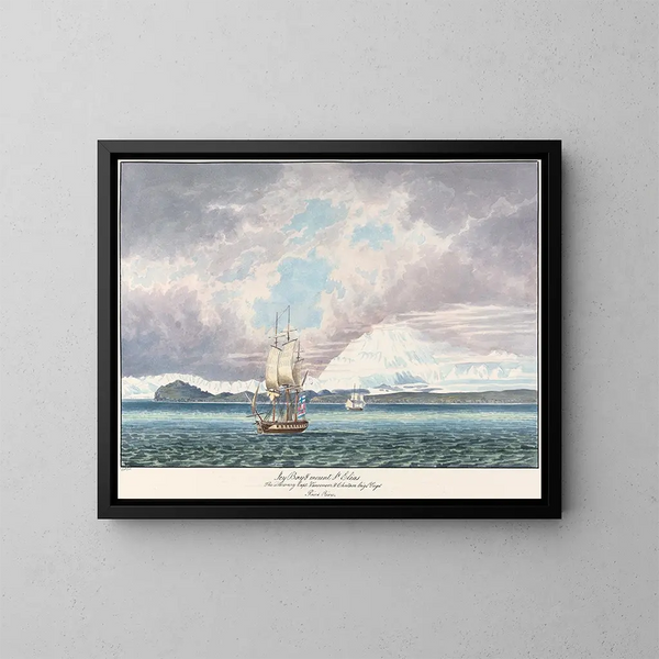 Baie glacée du mont Saint Elias - Charles Hamilton Smith — gerahmtes Bild an der Wand