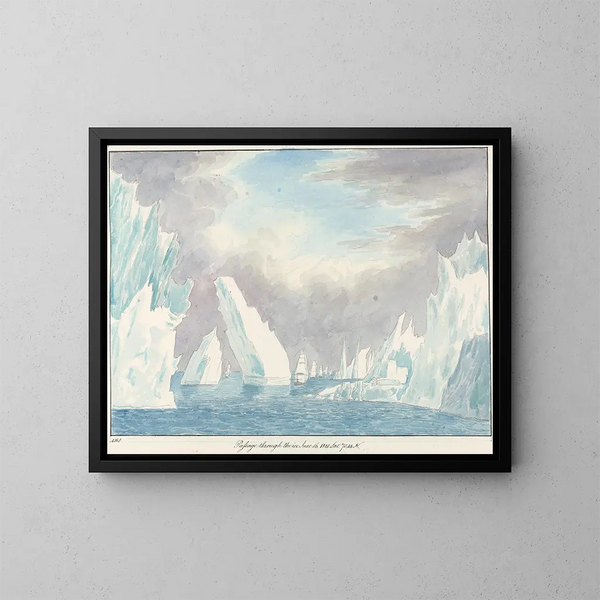 Passage à travers la glace - Charles Hamilton Smith — gerahmtes Bild an der Wand