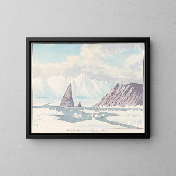 Denkmal für die Prinzessin Charlotte, Bucht von Coburg, Kap Léopold - Charles Hamilton Smith — gerahmtes Bild an der Wand