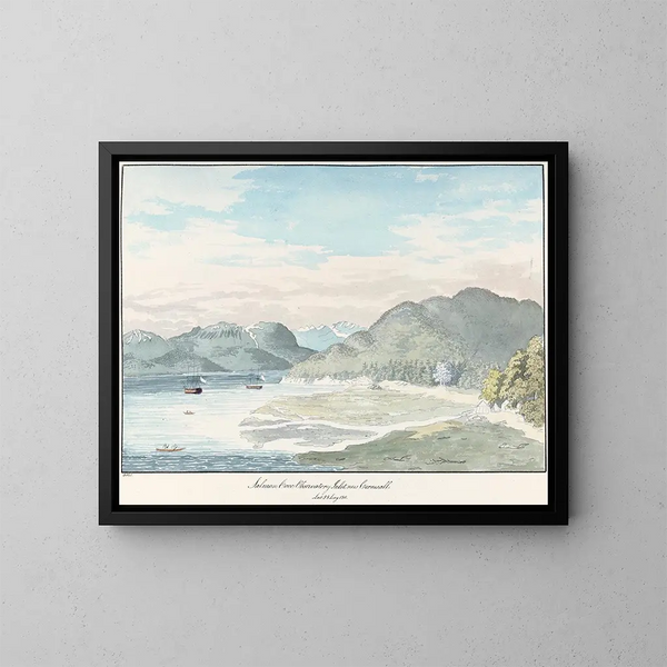 Observatoire de Salmon Cove, Inlet, Nouvelle-Cornouailles - Charles Hamilton Smith — gerahmtes Bild an der Wand
