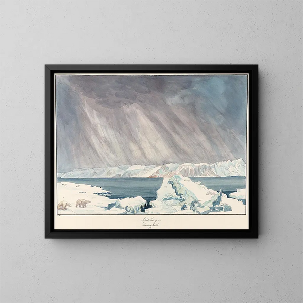 Spitzberg in Richtung Süden - Charles Hamilton Smith — gerahmtes Bild an der Wand