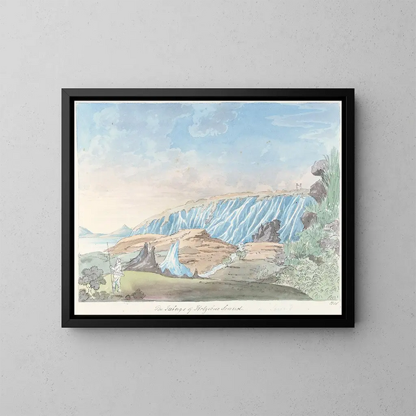 Die Eisberge des Klangs von Kotzebue - Charles Hamilton Smith — gerahmtes Bild an der Wand