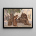 Moines spielend mit dem Ball - Charles Hermans — gerahmtes Bild an der Wand