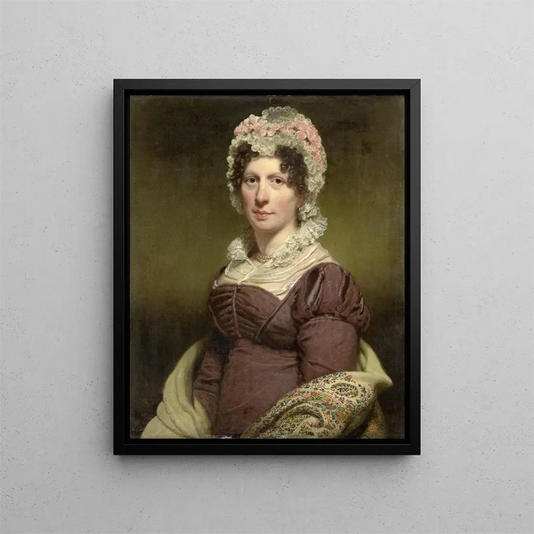 Portrait einer Frau - Charles Howard Hodges — gerahmtes Bild an der Wand