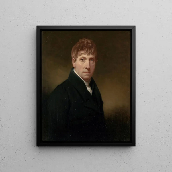 Selbstporträt - Charles Howard Hodges — gerahmtes Bild an der Wand