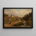 Szene eines Dorfes - Charles James Lewis — gerahmtes Bild an der Wand
