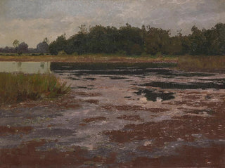 Sumpflandschaft am Abend - Charles Johann Palmi — Ansicht des Kunstwerks