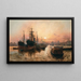 Dampfboote im Hafen von London - Charles John de Lacy — gerahmtes Bild an der Wand