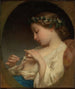 Ein Mädchen rät auf der Kamille - Charles Landelle — Ansicht des Kunstwerks