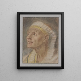 Charles Le Brun - Kopf einer Knigin mit gyptischem Kopfputz aus den Kniginnen zu Fen Alexanders des Groen.webp