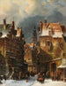 Ansicht der Stadt im Winter - Charles Leickert — Ansicht des Kunstwerks