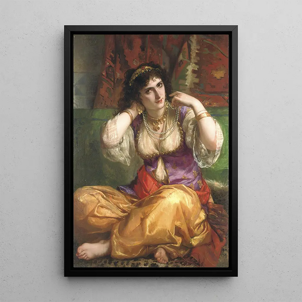 L'odalisque - Charles Louis Müller — gerahmtes Bild an der Wand