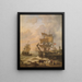 auf Leinwand: Steigende Flut - Charles Louis Verboeckhoven — gerahmtes Bild an der Wand