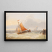 Schiffe auf unruhiger See - Charles Louis Verboeckhoven — gerahmtes Bild an der Wand