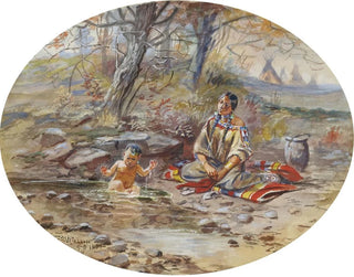 Das Bad - Charles Marion Russell — Ansicht des Kunstwerks