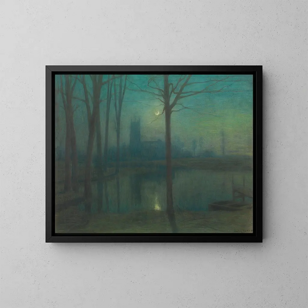 Abend in Royston - Charles Mertens — gerahmtes Bild an der Wand