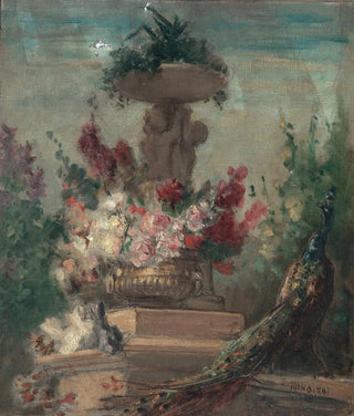 Charles Monginot - Fleurs et paon.webp