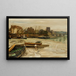 Charles Napier Hemy - The riverside Chelsea.webp