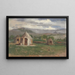 Skizze einer Landschaft mit primitiven Hütten in der Provence - Charles Nègre — gerahmtes Bild an der Wand