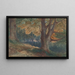 Bäume auf einem Hügel in einer bewaldeten Landschaft - Charles Reginald Aston — gerahmtes Bild an der Wand