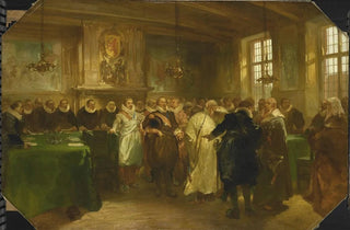 Charles Rochussen - Prince Maurits Receiving a Russian Delegation in 1614.webp