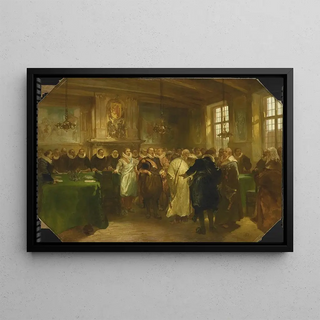 Charles Rochussen - Prince Maurits Receiving a Russian Delegation in 1614.webp
