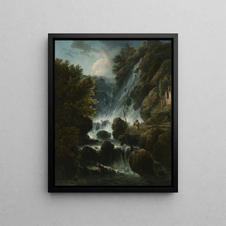 Charles Santoire de Varenne - Hermit praying at the waterfall.webp