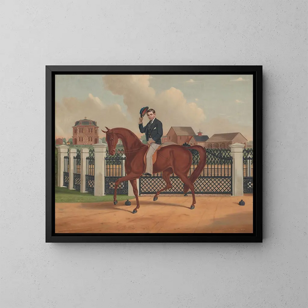 George Franklin Archer und die Residenz Archer - Charles Spencer Humphreys — gerahmtes Bild an der Wand