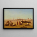 Eine Karawane in Ruhe Der Tempel von Karnak Theben in der Ferne - Charles Théodore Frère — gerahmtes Bild an der Wand