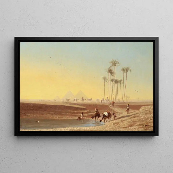 Charles Thodore Frre - Oasis Pres Des Pyramides.webp