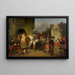 Der Aufbruch von Marie von Burgund zur Falkenjagd - Charles Tilmont — gerahmtes Bild an der Wand