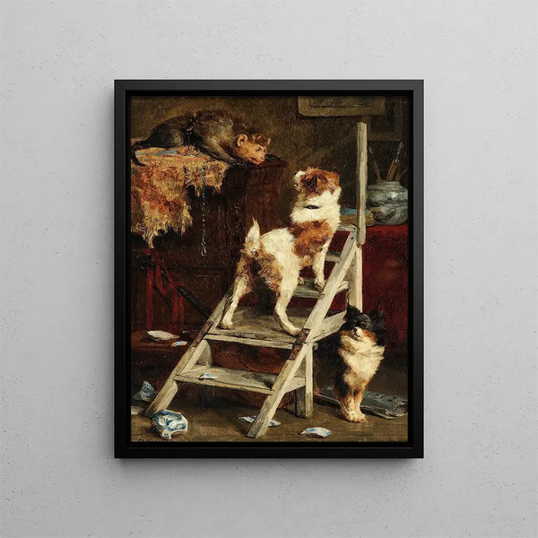 Avance donc poltron - Charles Van Den Eycken — gerahmtes Bild an der Wand