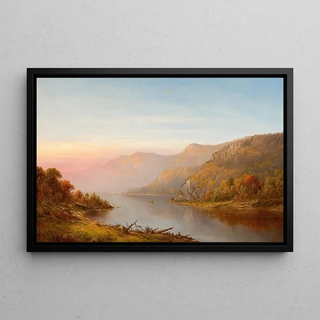 Charles W Knapp - Mountain River Scene Autumn of the Hudson.webp